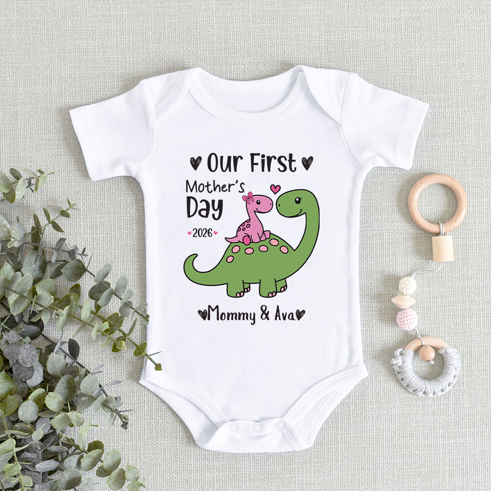 Personalized First Mother's Day Mommy and Baby Outfit | CWFamily146