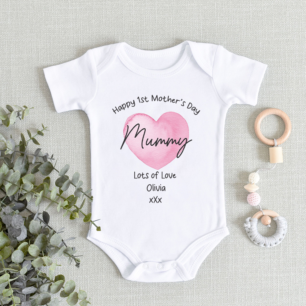 Personalized First Mother's Day Mommy and Baby Outfit | CWFamily138