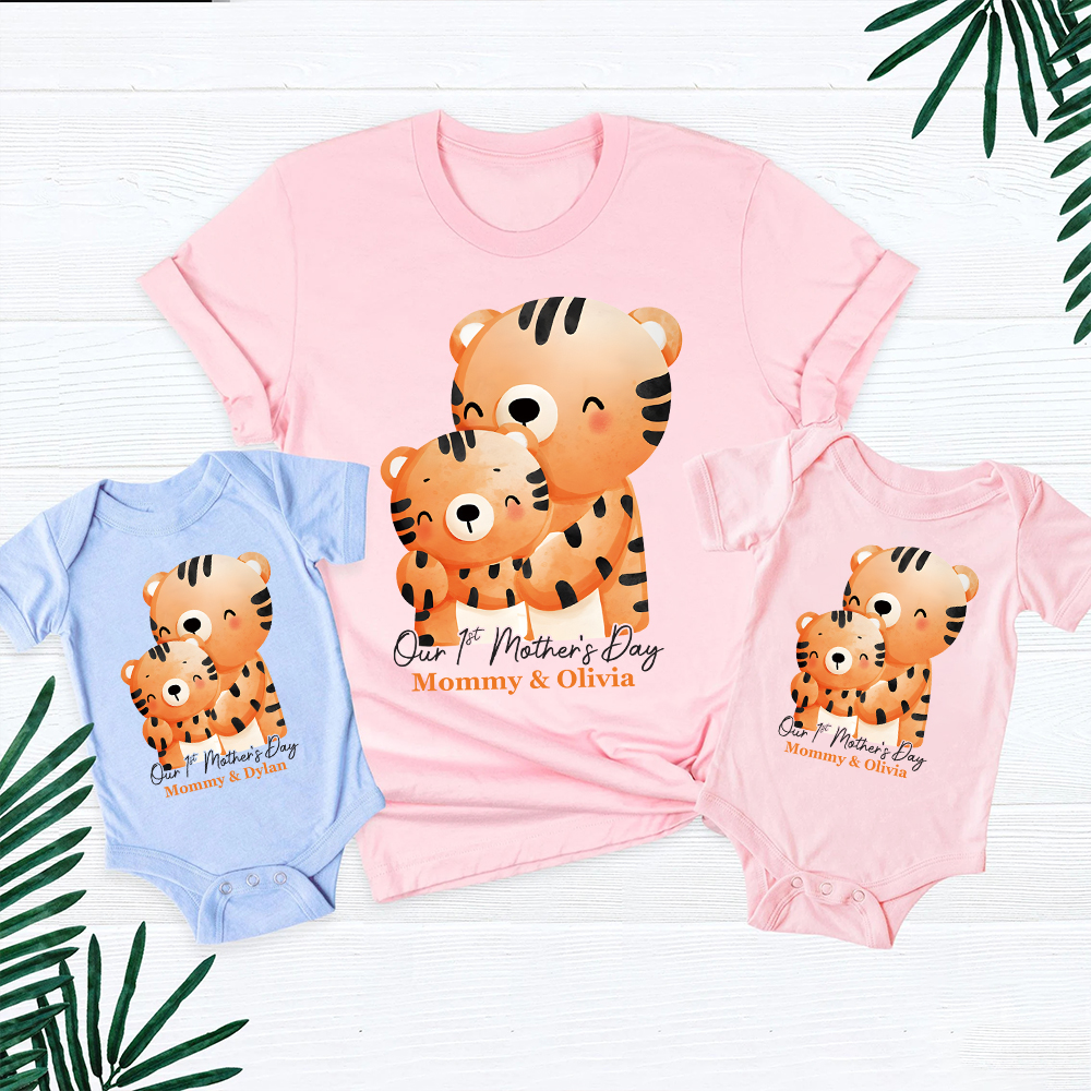 Personalized First Mother's Day Mommy and Baby Outfit | CWFamily147