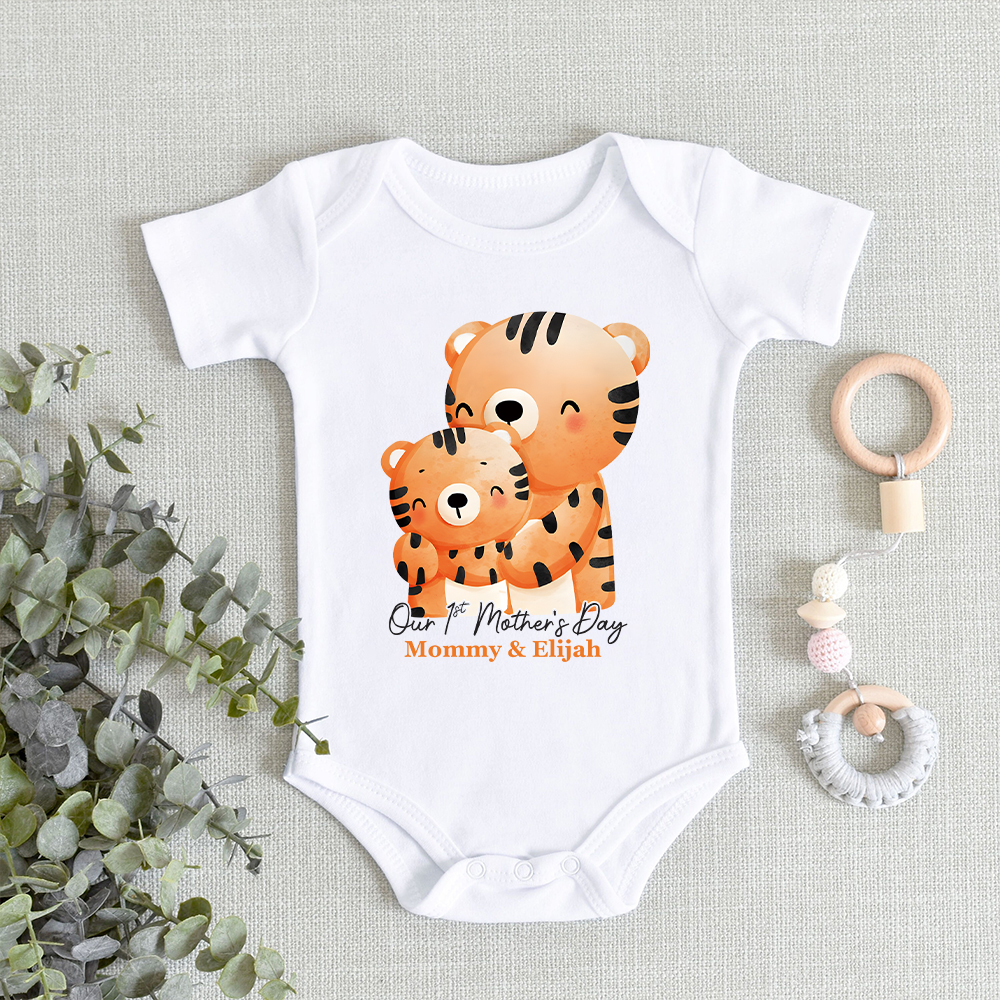 Personalized First Mother's Day Mommy and Baby Outfit | CWFamily147