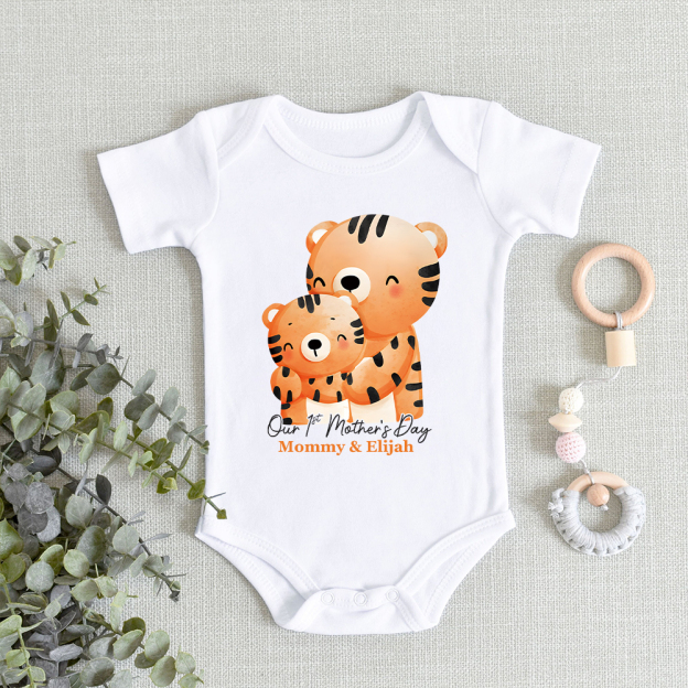 Personalized First Mother's Day Mommy and Baby Outfit | CWFamily147
