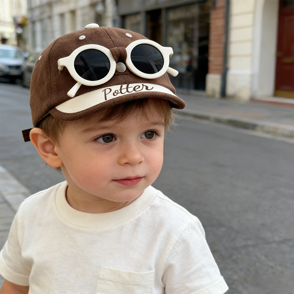 Personalized 2 in 1 Summer Baseball Hat with Sunglasses | CWBeach231