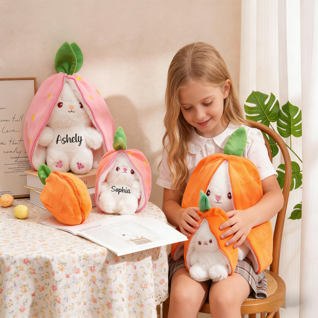 Personalized Changeable Carrot/Strawberry Plush Toy | CWToy182