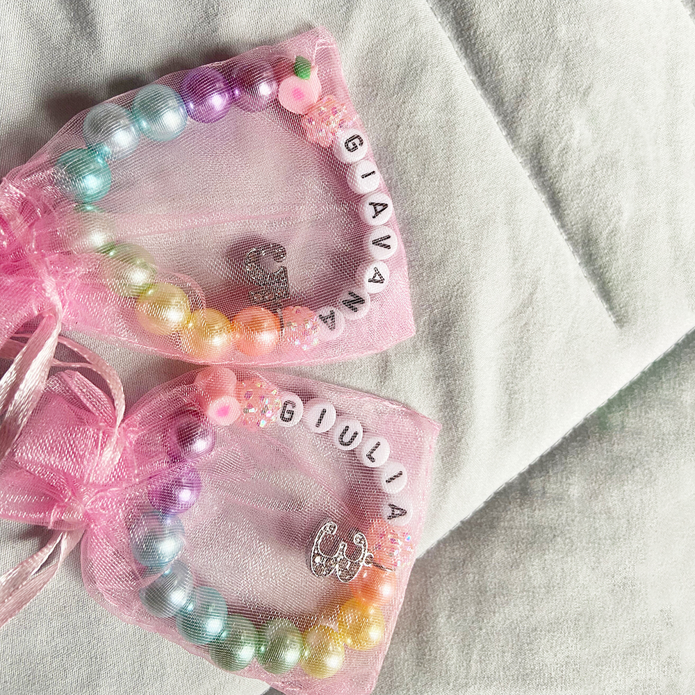 Personalized Kids Lovely Birthday Bead Bracelet With Name | CWBeach233