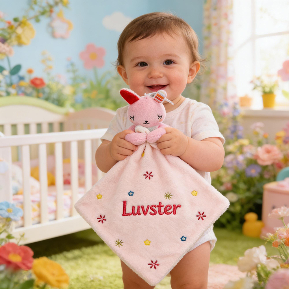 Personalized Baby Embroidery Animal Comfort Sleep Toy | CWToy186