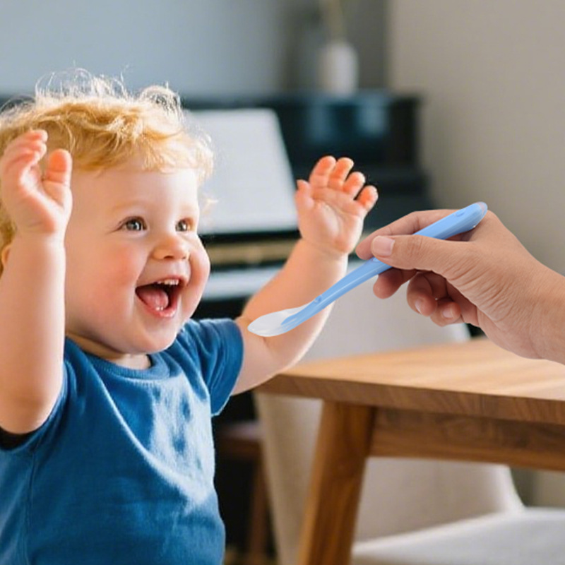 Personalised Baby Custom Silicone Feeding Spoon | CWBaby490