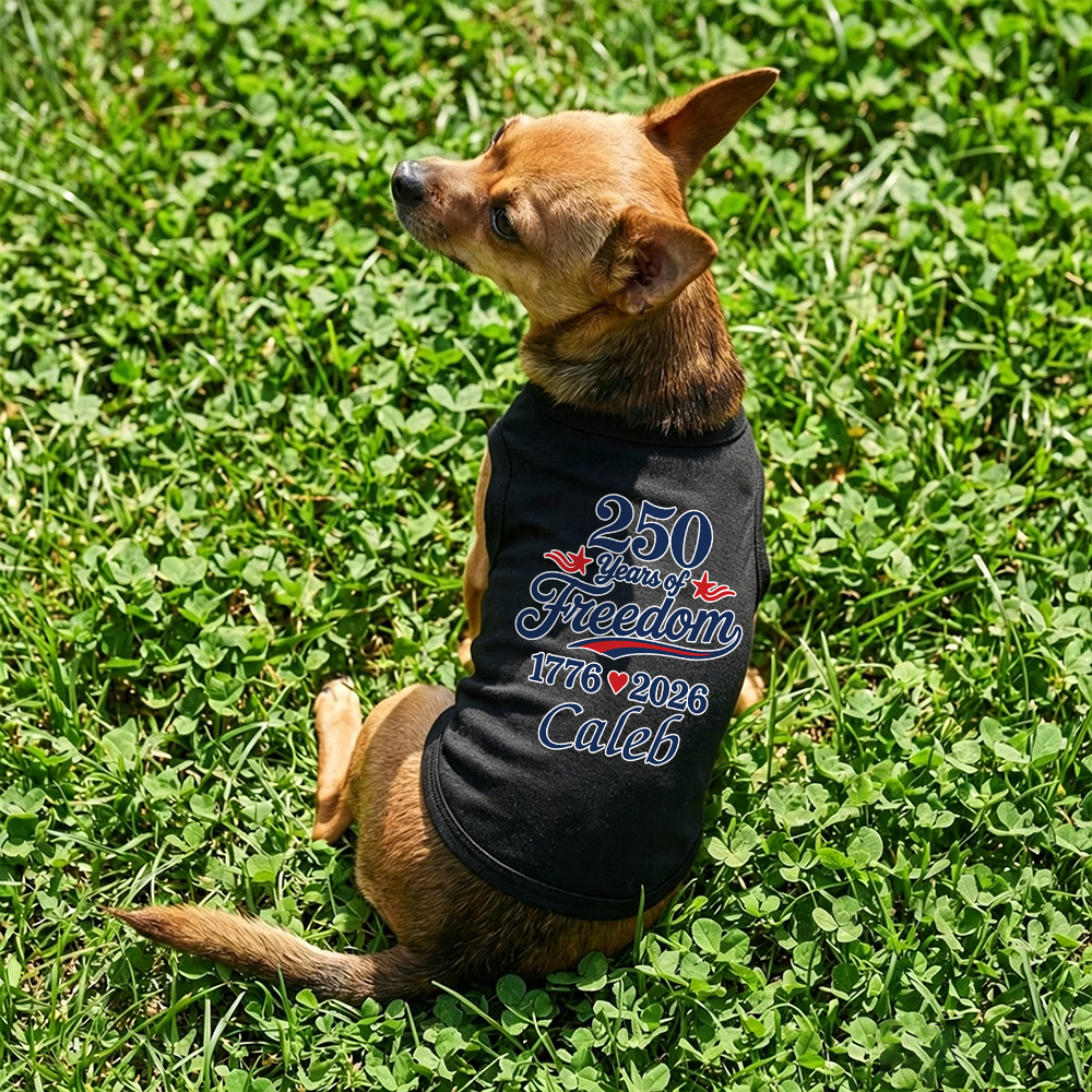 Personalized Patriotic 250 Anniversary Pet Shirt | BKPet507