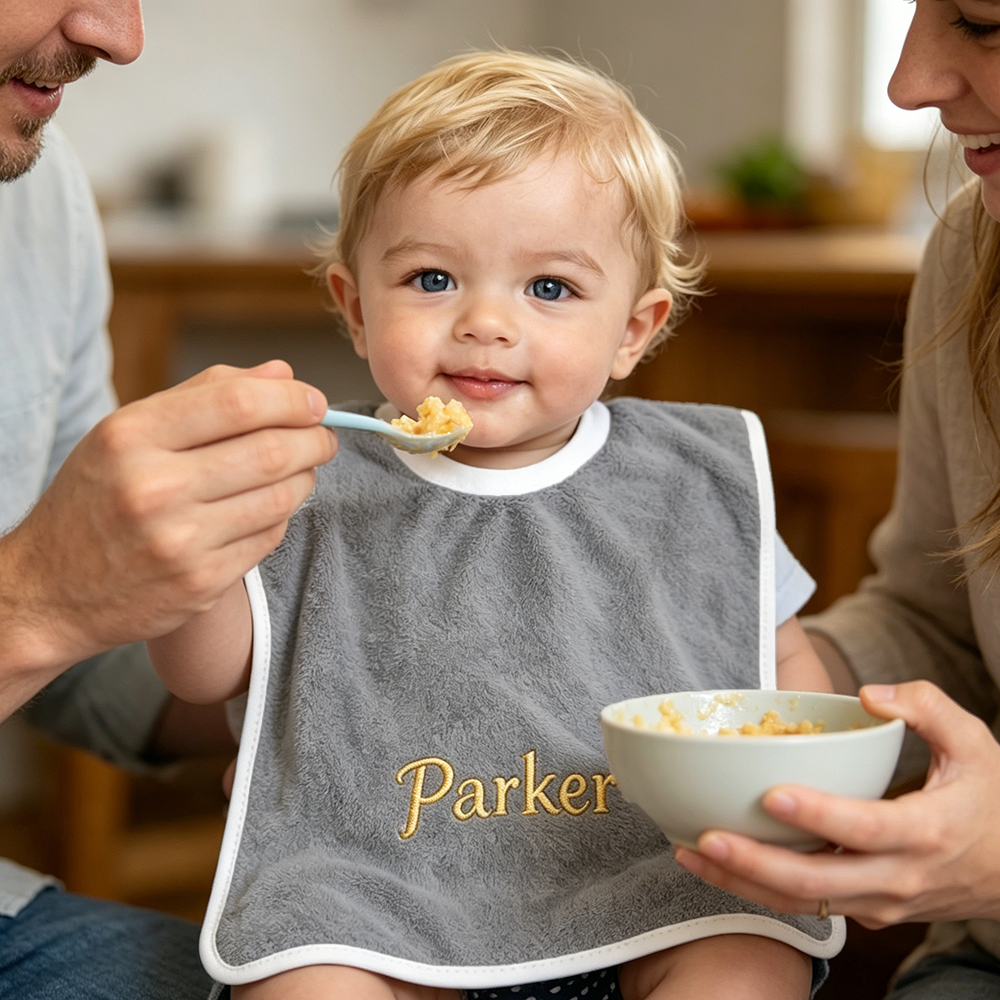 Personalized Embroidered Baby Soft Bibs | CWBaby499