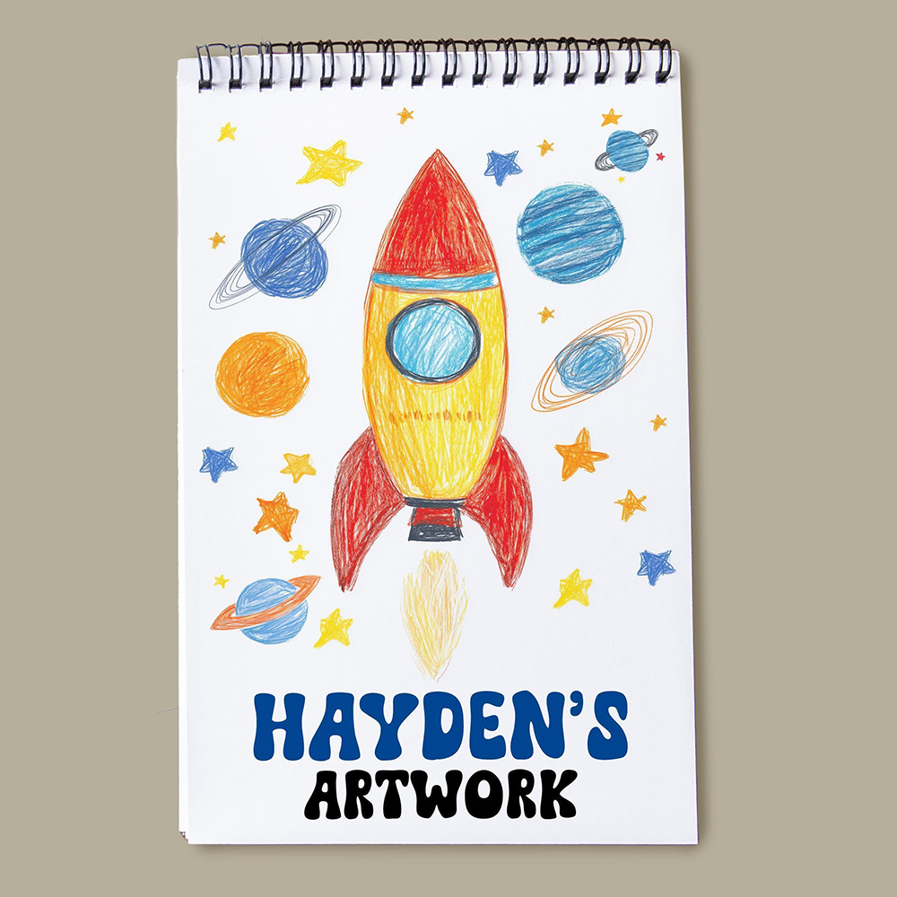 Personalized Kids Drawing Art Sketchbook | CWToy193