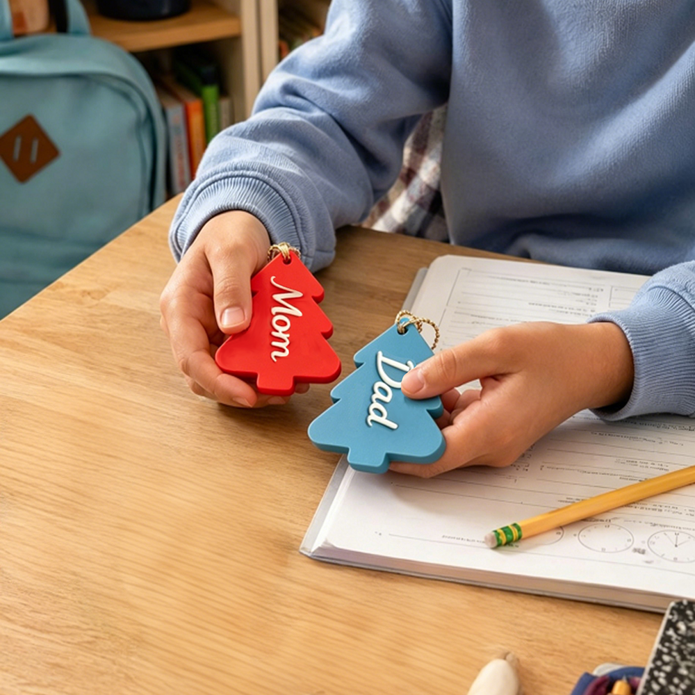 Personalized 3D Printed Family Christmas Tree Tag | CWGift73