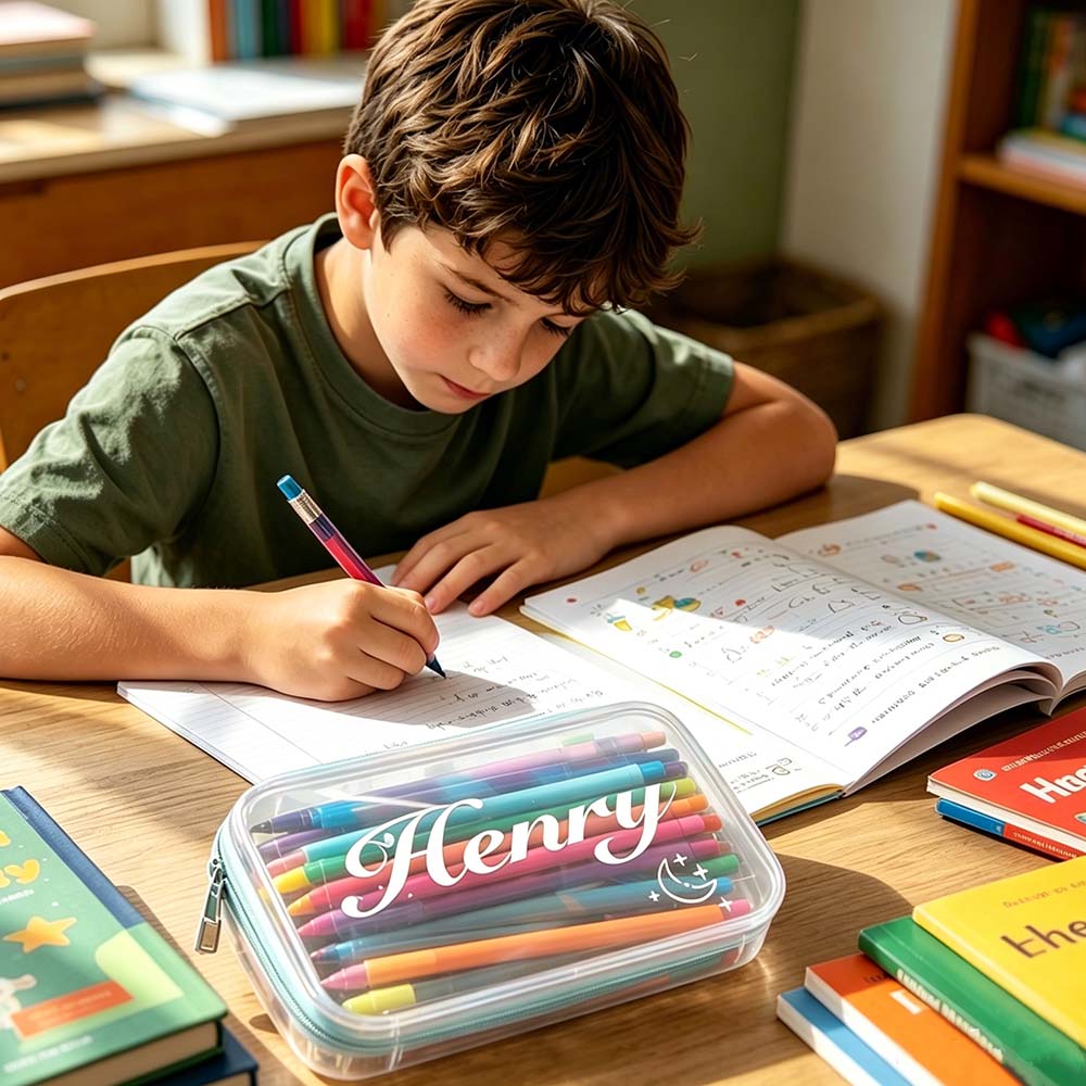 Personalized Kids Hard Shell Zipper Pencil Box | CWPack374