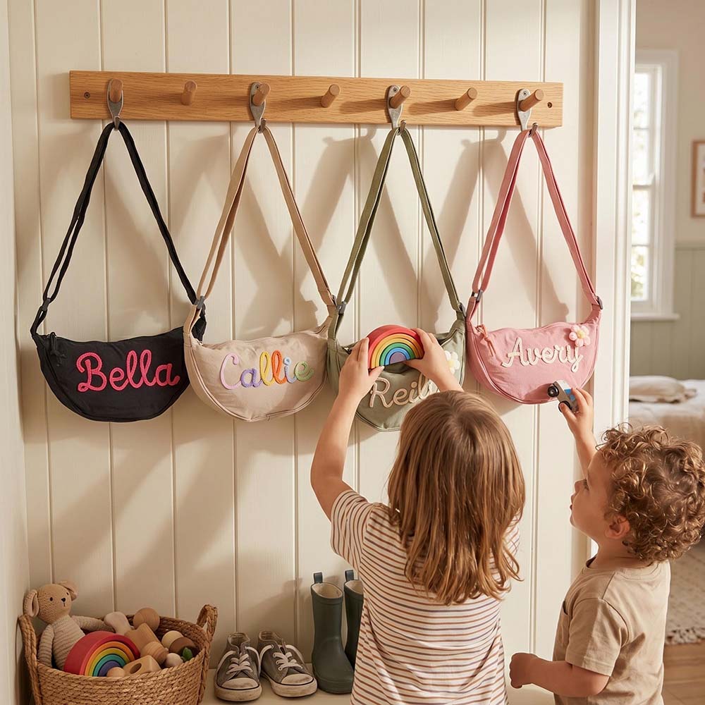 Personalized Hand-embroidered Kids Crossbody Bag | CWPack384