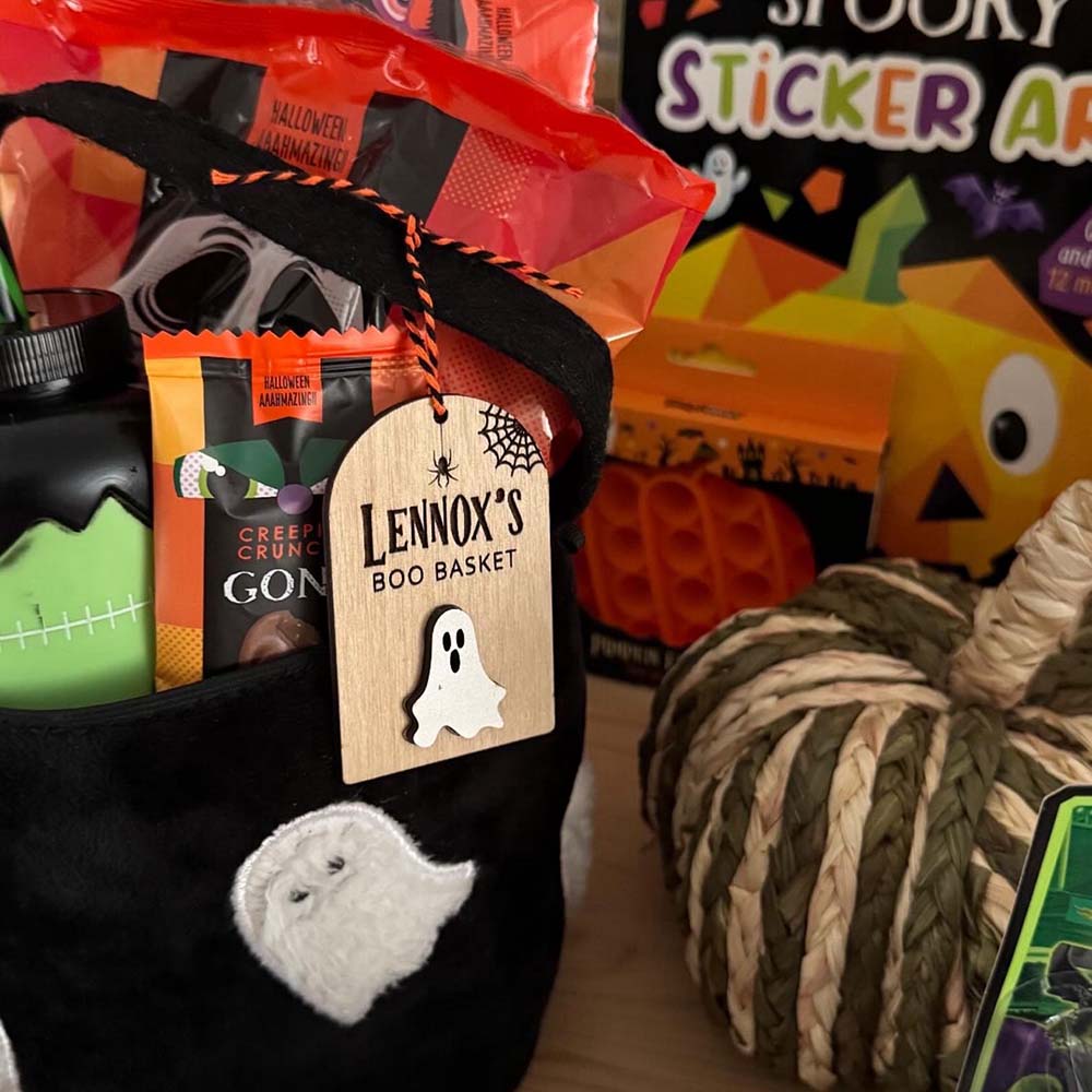 Personalized Halloween Boo Basket Tag | CWHalloween85