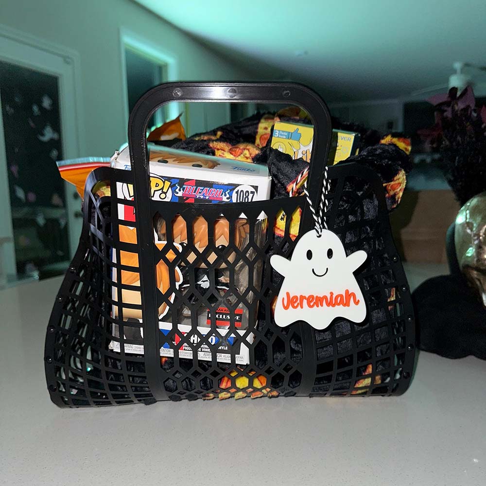 Personalized Halloween Cute Ghost Name Boo Basket Tag | CWHalloween88