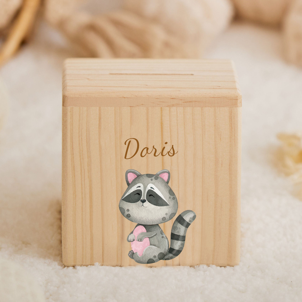 Personalized Kid Cute Animal Wooden Money Boxes