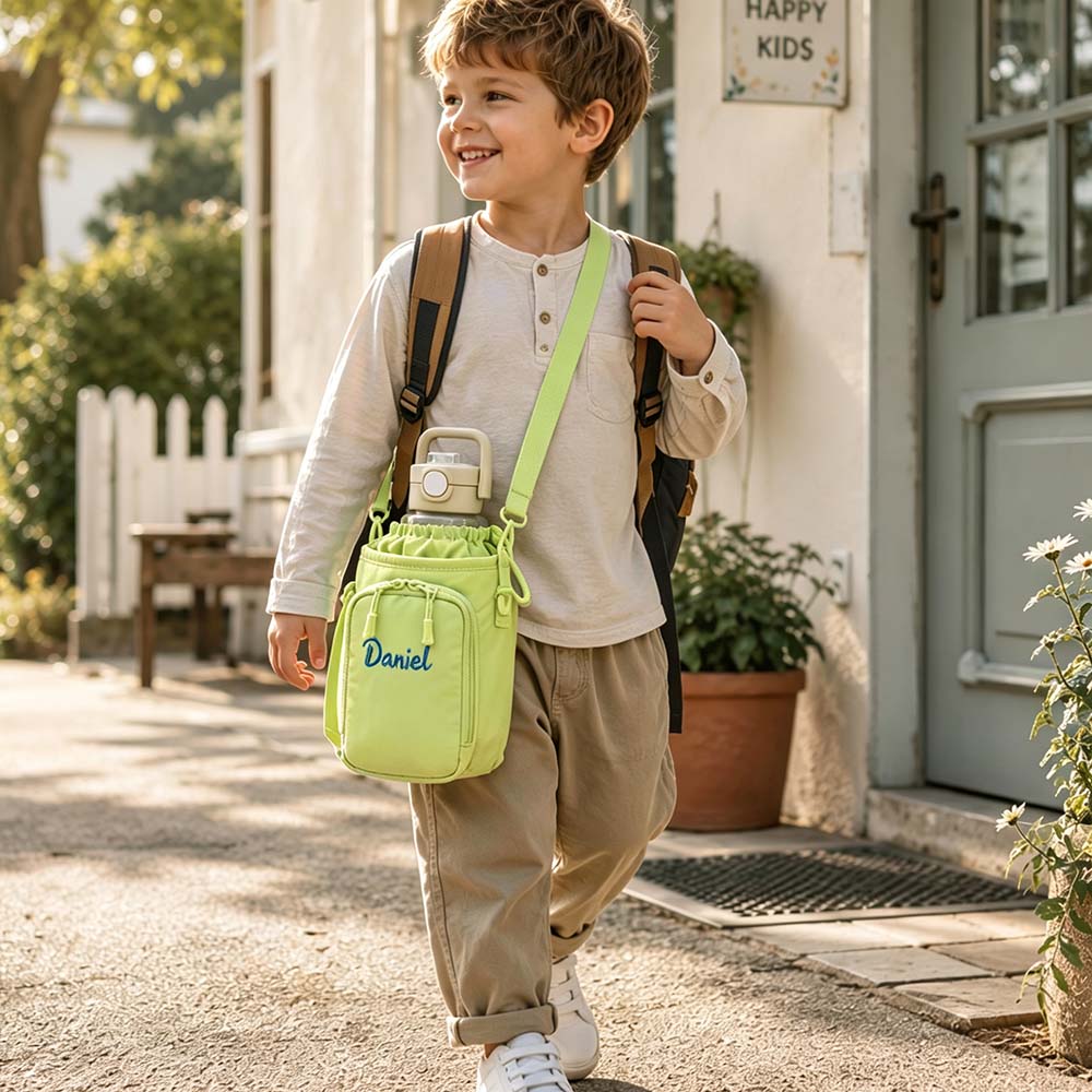 Personalized Embroidered Kids Water Bottle Carrier | CWPack387