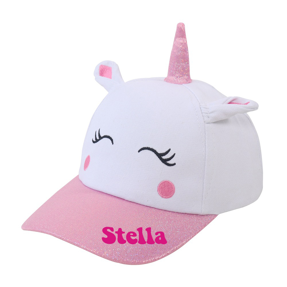 Personalized Unicorn Rainbow Shiny Glitter Baseball Cap | CWBeach120