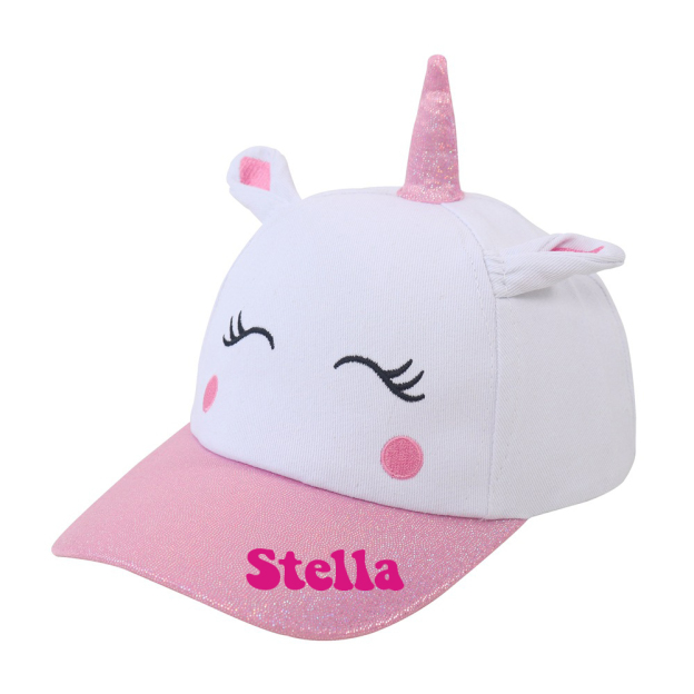 Personalized Unicorn Rainbow Shiny Glitter Baseball Cap | CWBeach120