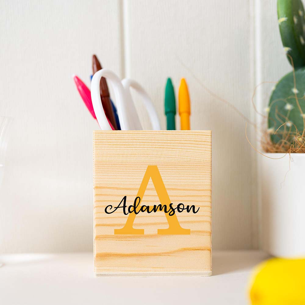 Personalized Wooden Pencil Holder For Kids | CWToy203