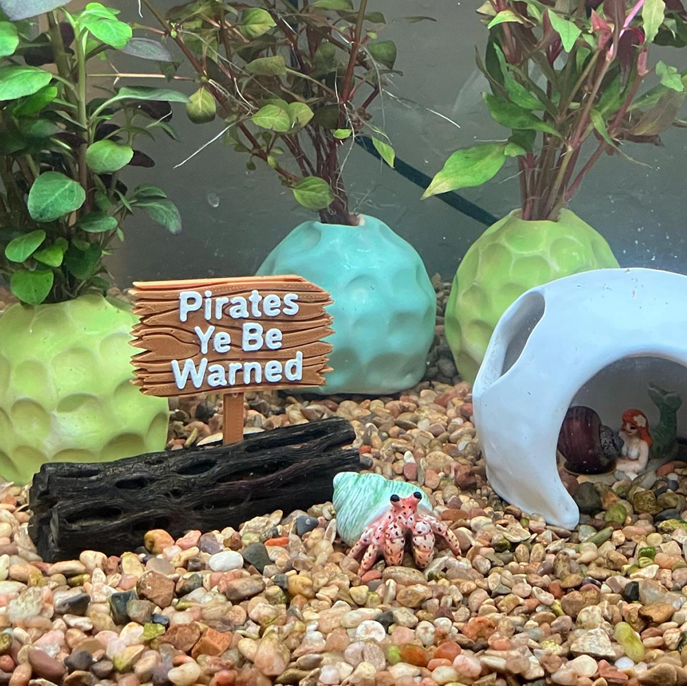 Personalized 3D Printed Forest Sign for Fishtanks | CWGift92