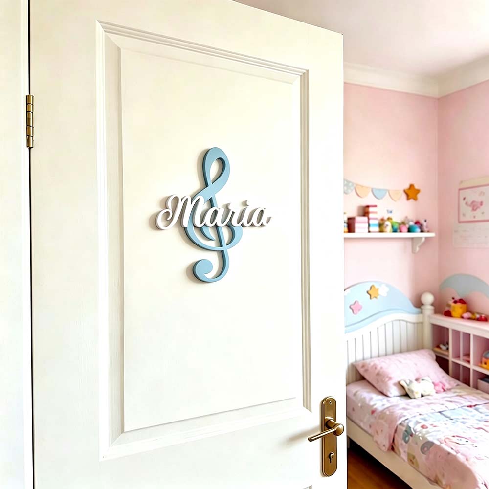 Personalized Music Lettering Door Decoration Name Sign | CWBaby516