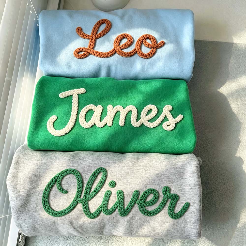 Personalized Hand Embroidered Christmas Matching Family Sweatshirt | CWBaby517