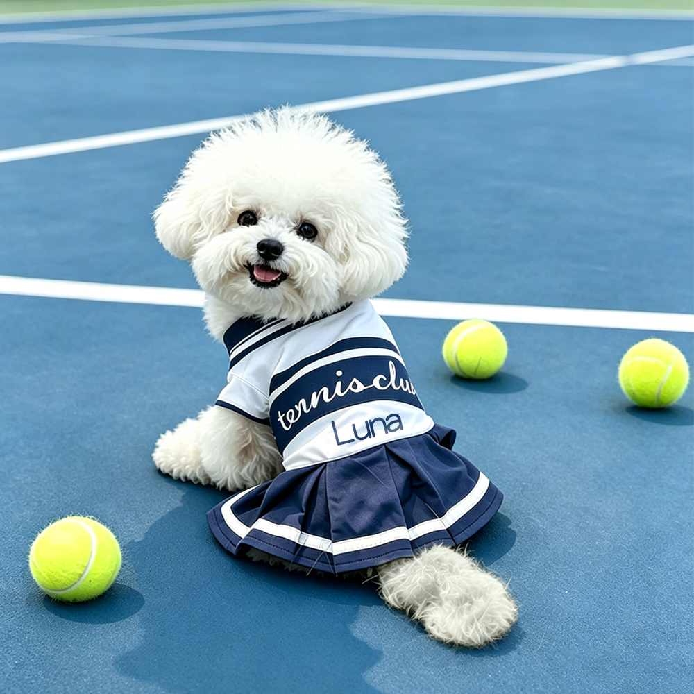 Personalized Pet Lovely Tennis Dress | BKPet568