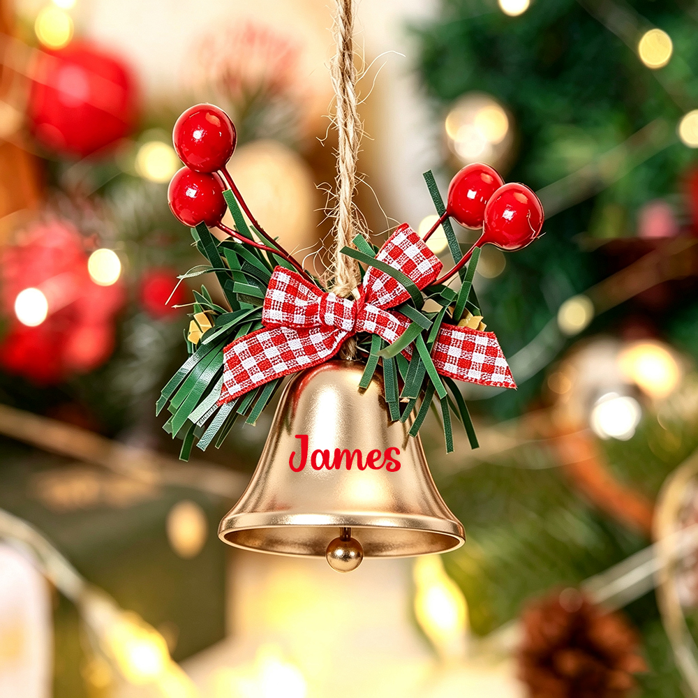 Personalized Jingle Bell Christmas Tree Ornament | MCGift193