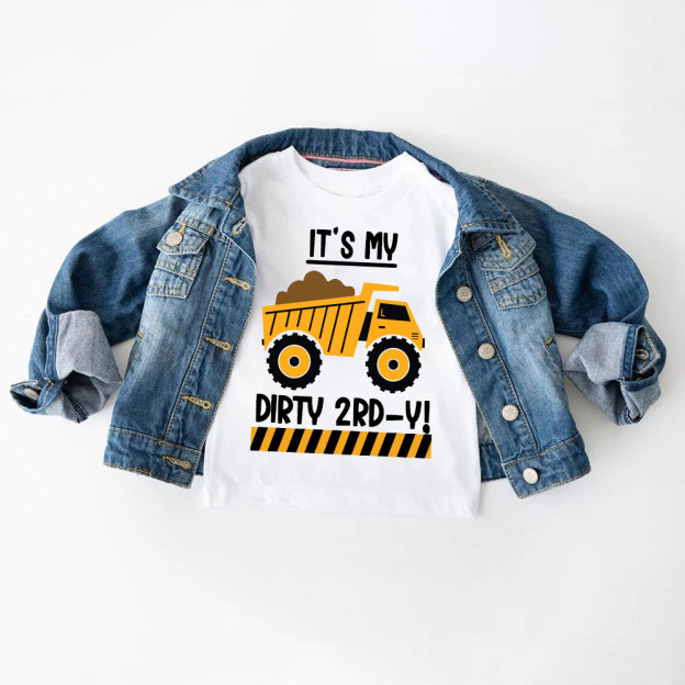 Personalized Truck Construction Dirty Birthday T-Shirt | inBirth25