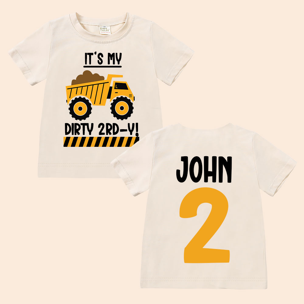 Personalized Truck Construction Dirty Birthday T-Shirt | inBirth25