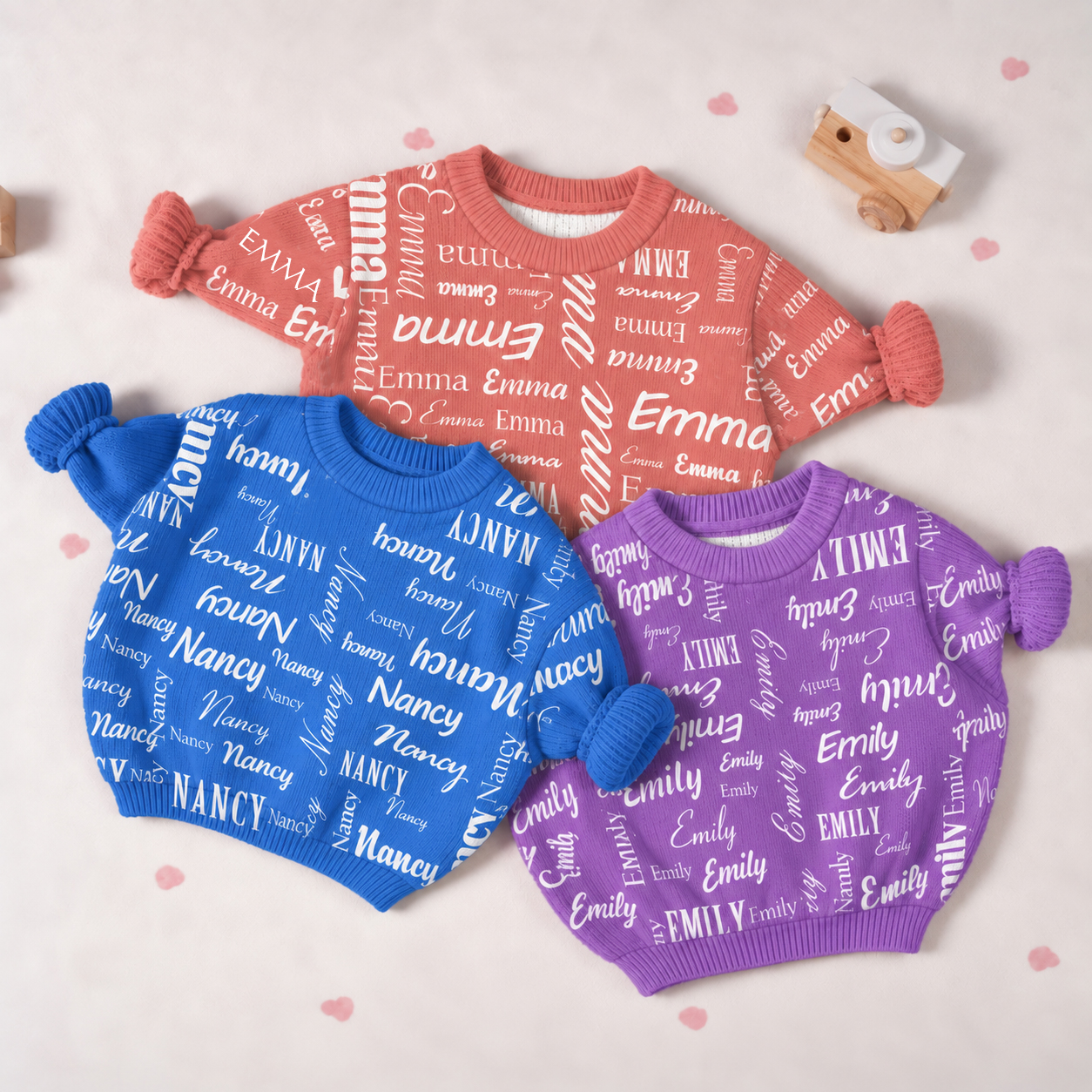 Personalized Lovely Kids Colorful Knit Sweater | CWSweater01