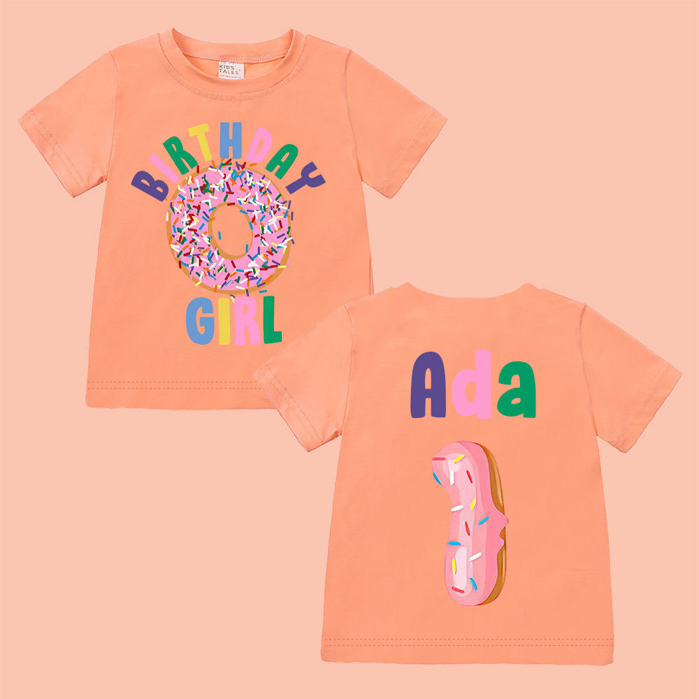 Personalized Donut Sprinkles Theme Birthday T-Shirt | inBirth29