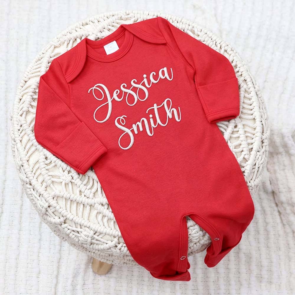 Personalized Embroidery Baby Coming Home Outfit Set With Hat | CWBaby562