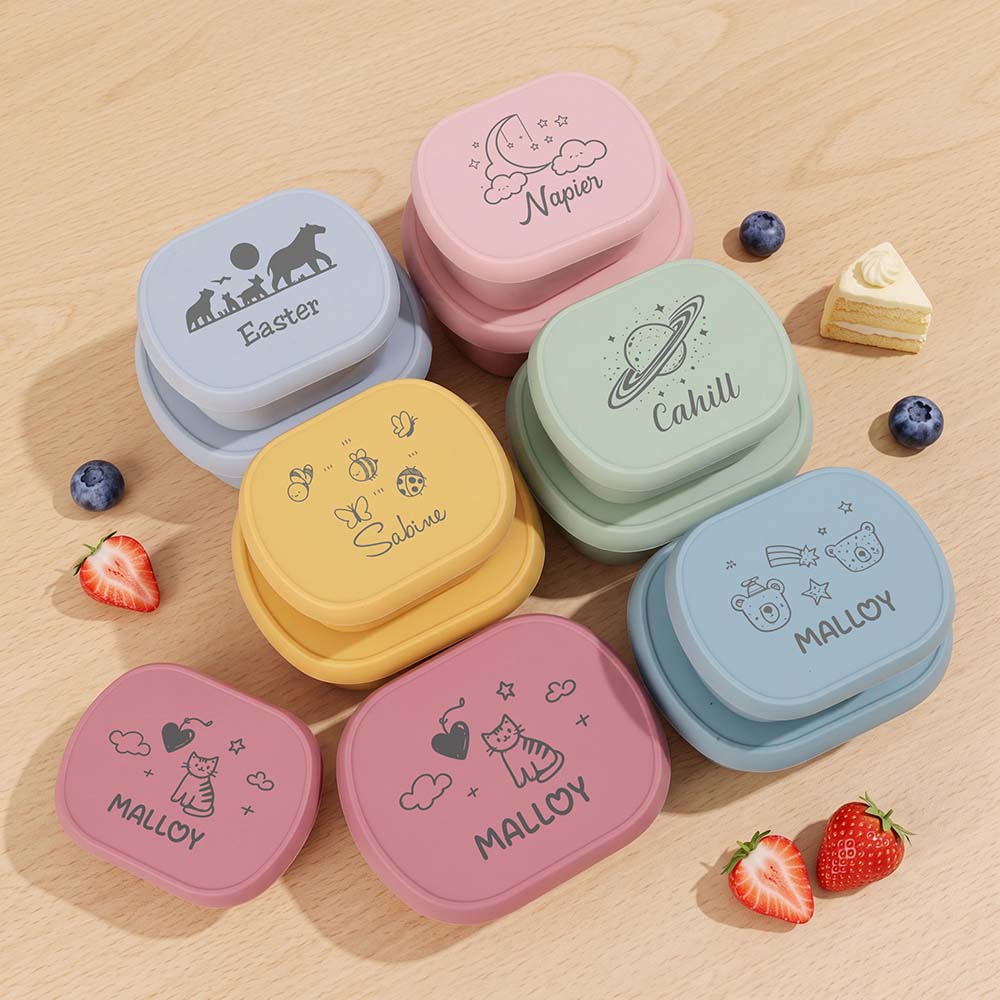 Personalised Cute Design Toddler Silicone Bento Box | CWBaby558