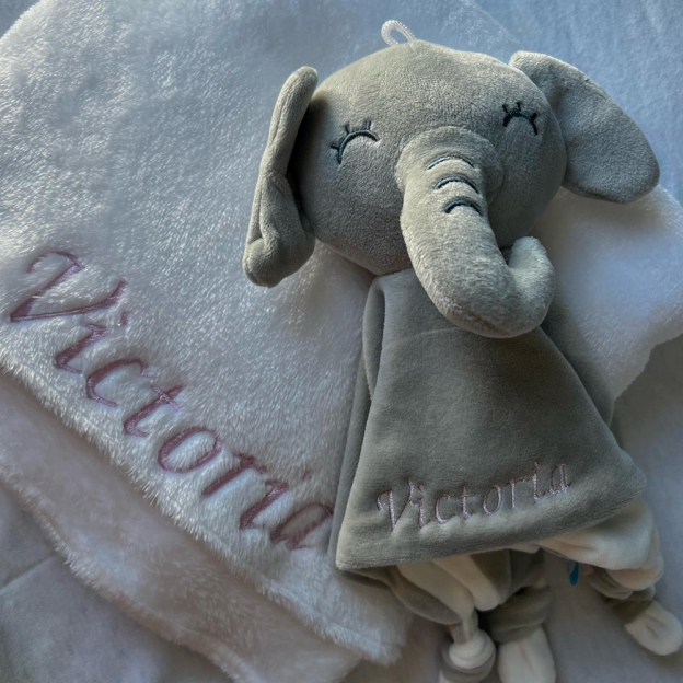 Personalized Baby Embroidery Comforter Sleep Toy | CWToy62