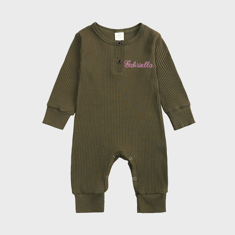Personalized Embroidery Kids Cozy Soft Sweatshirt Romper | inRomper08