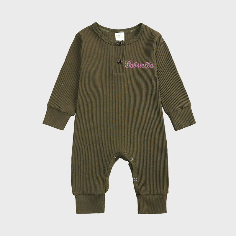 Personalized Embroidery Kids Cozy Soft Sweatshirt Romper | inRomper08