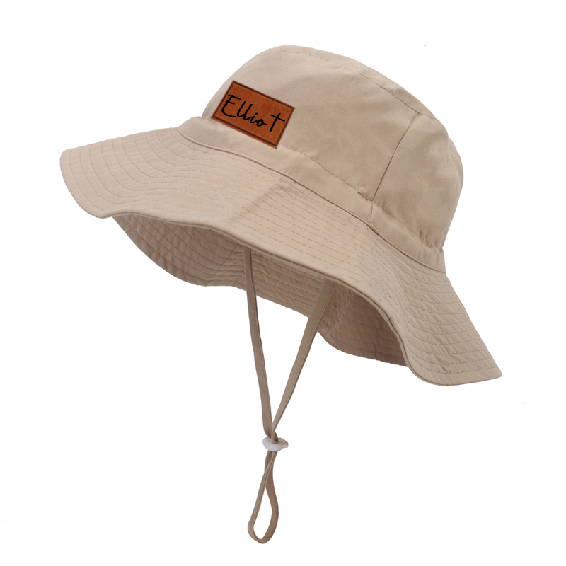 Personalized Leather Patch Bucket Hat for Comfort & Unique | KKBeach43