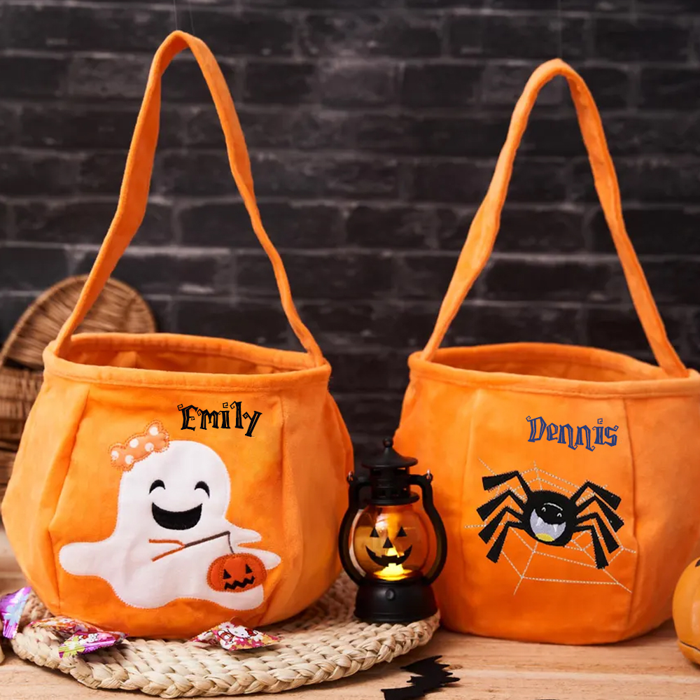 Personalized Embroidery Halloween Bucket | CWHalloween09