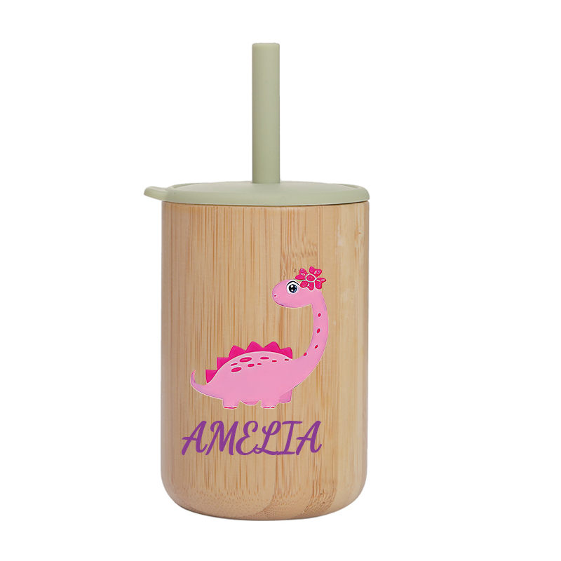 Personalized 5oz Eco-friendly Bamboo & Silicone Non-spill Cup | YouBottle58