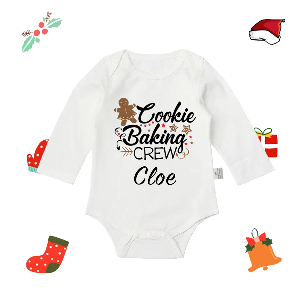 Personalized Baby Merry Christmas White Ropmer | CWBaby104