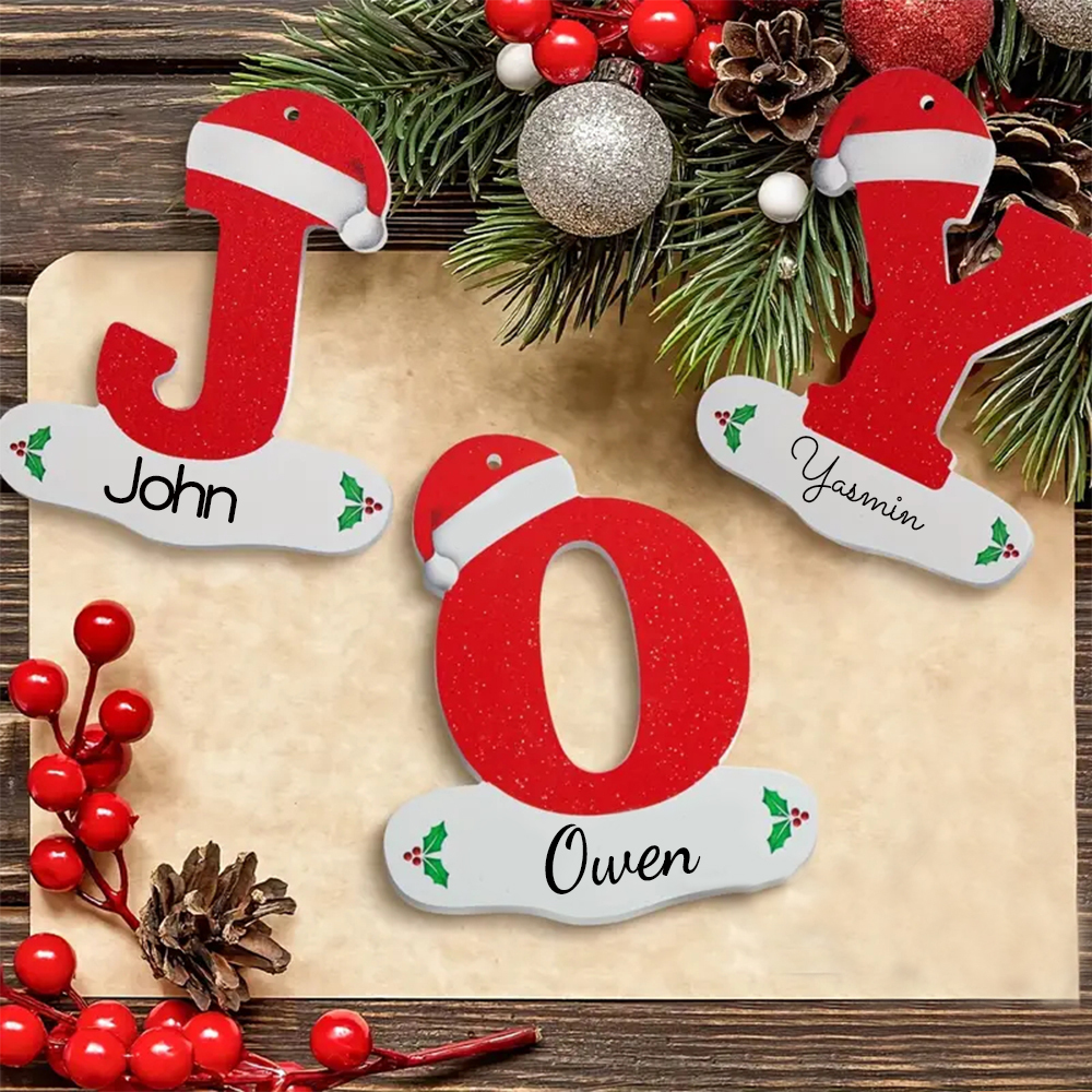 Personalized 26 Letters Christmas Tree Ornament | MCGift101