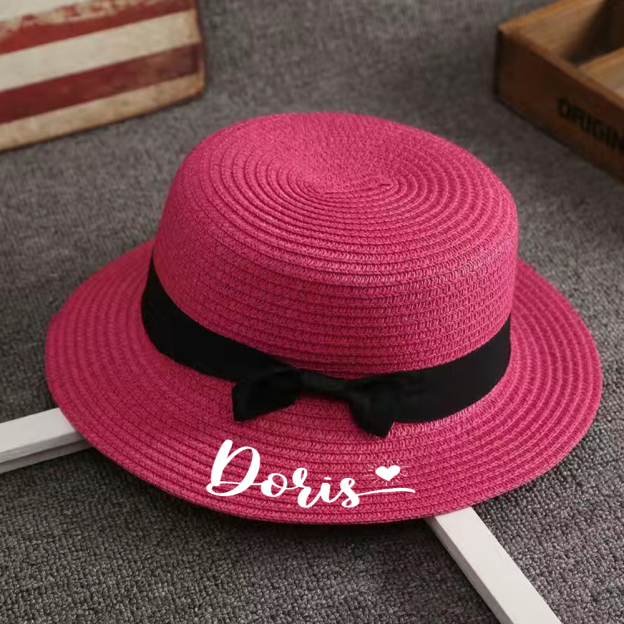 Personalized Summer Bow Straw Hat for Comfort & Unique | CWBeach149