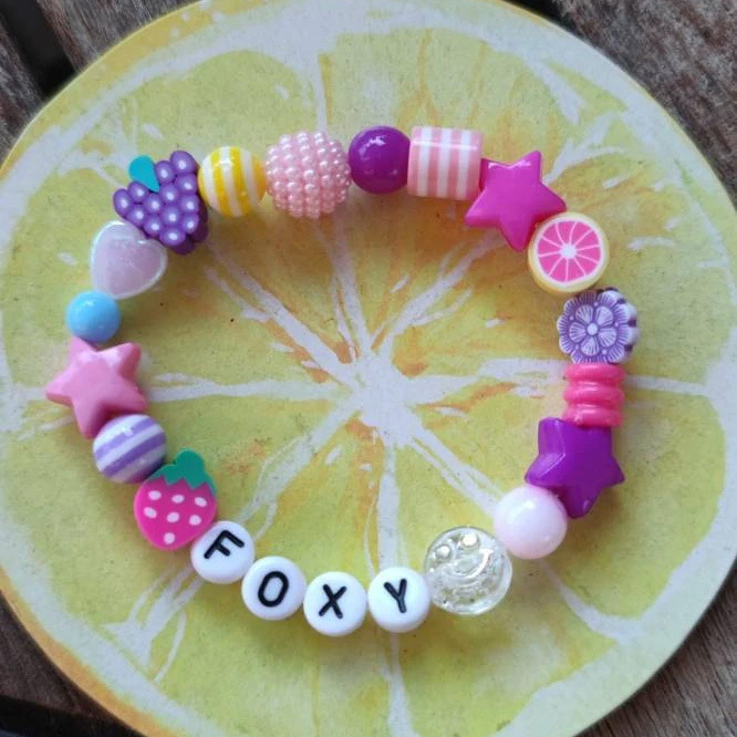 Personalized Color Fruit Bead Bracelet | CWBeach151