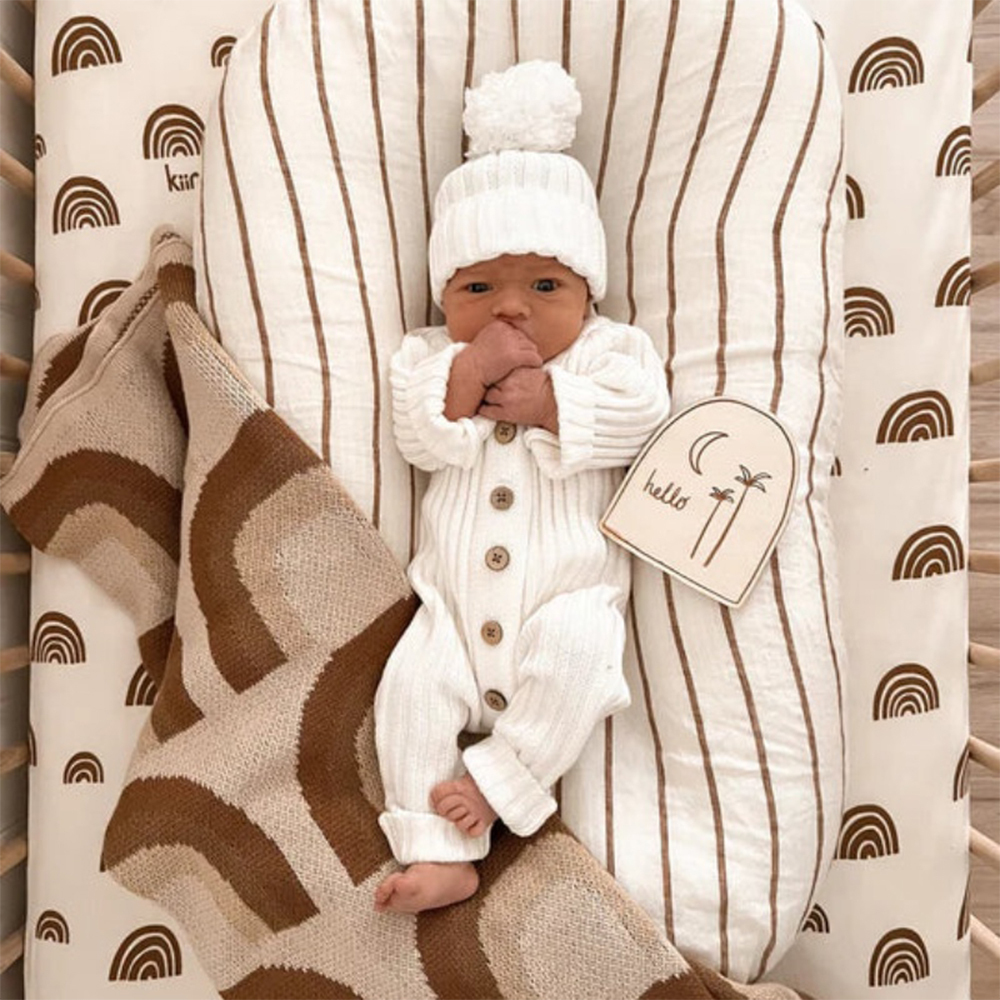 Personalised Baby Milk Ribbed Knit Bodysuit | CWBaby148