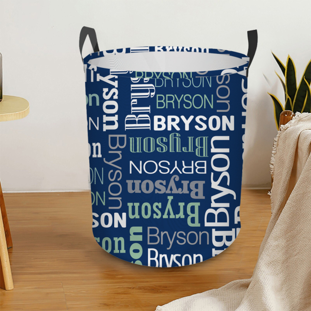 Personalized Laundry Collapsible Baskets with Handle | CWBasket06