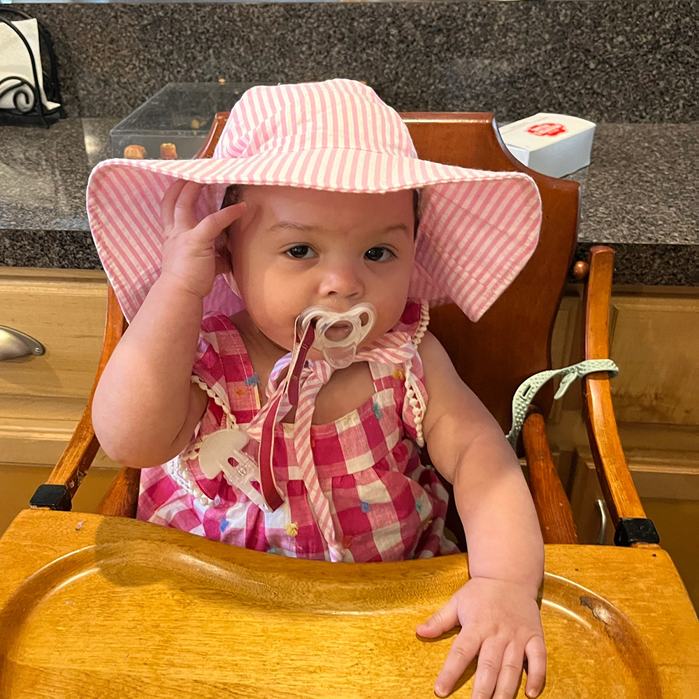 Personalized Embroidery Seersucker Sun Protection Hat | CWBeach161