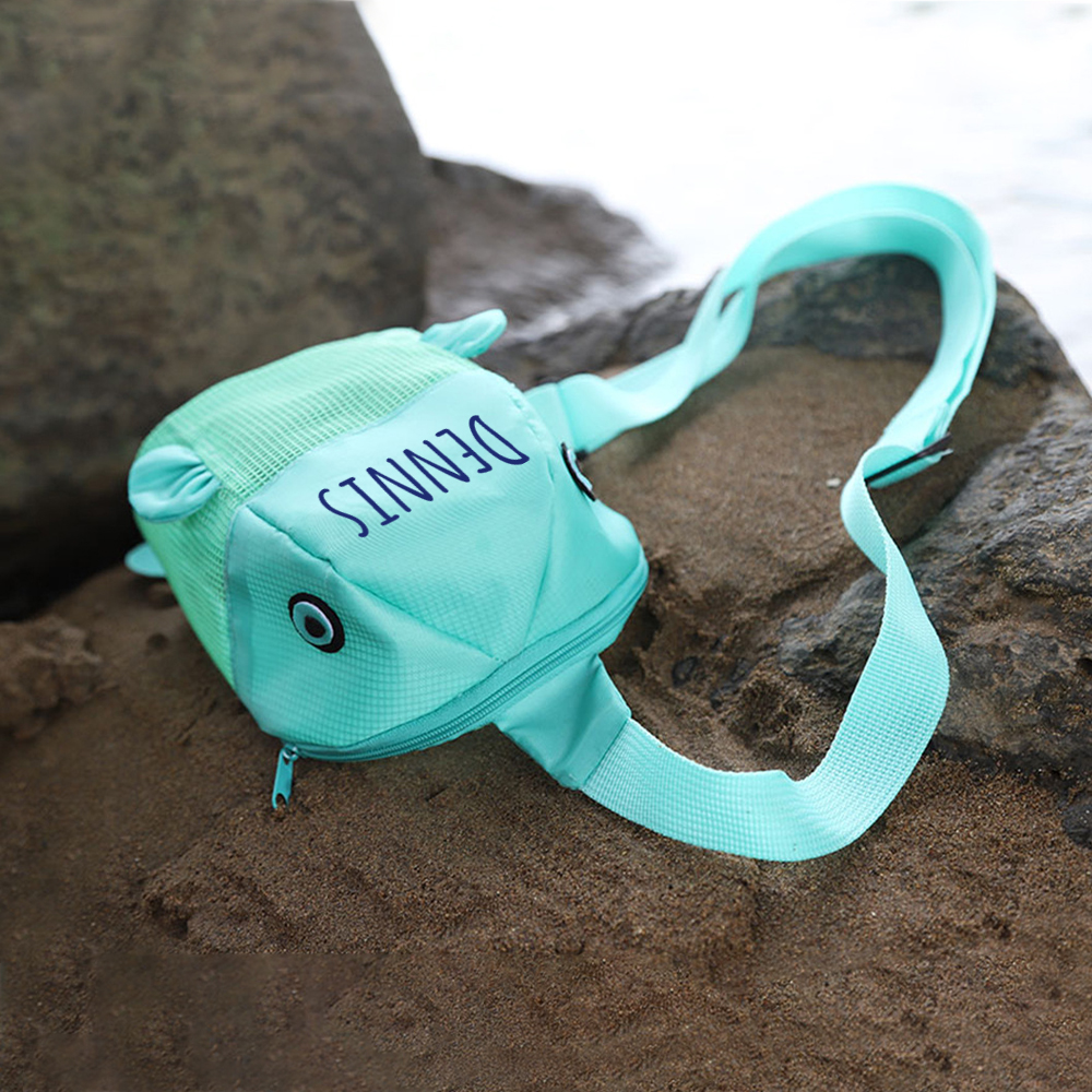 Personalized Clownfish Seashell Zipper Mesh Beach Bag | CWBeach164