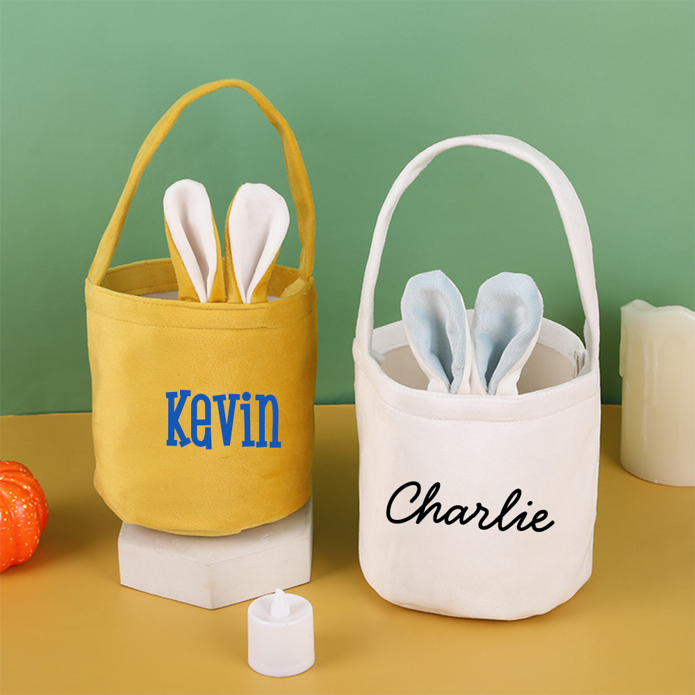 Personalised Embroidered Easter Bunny Basket | CWEaster50