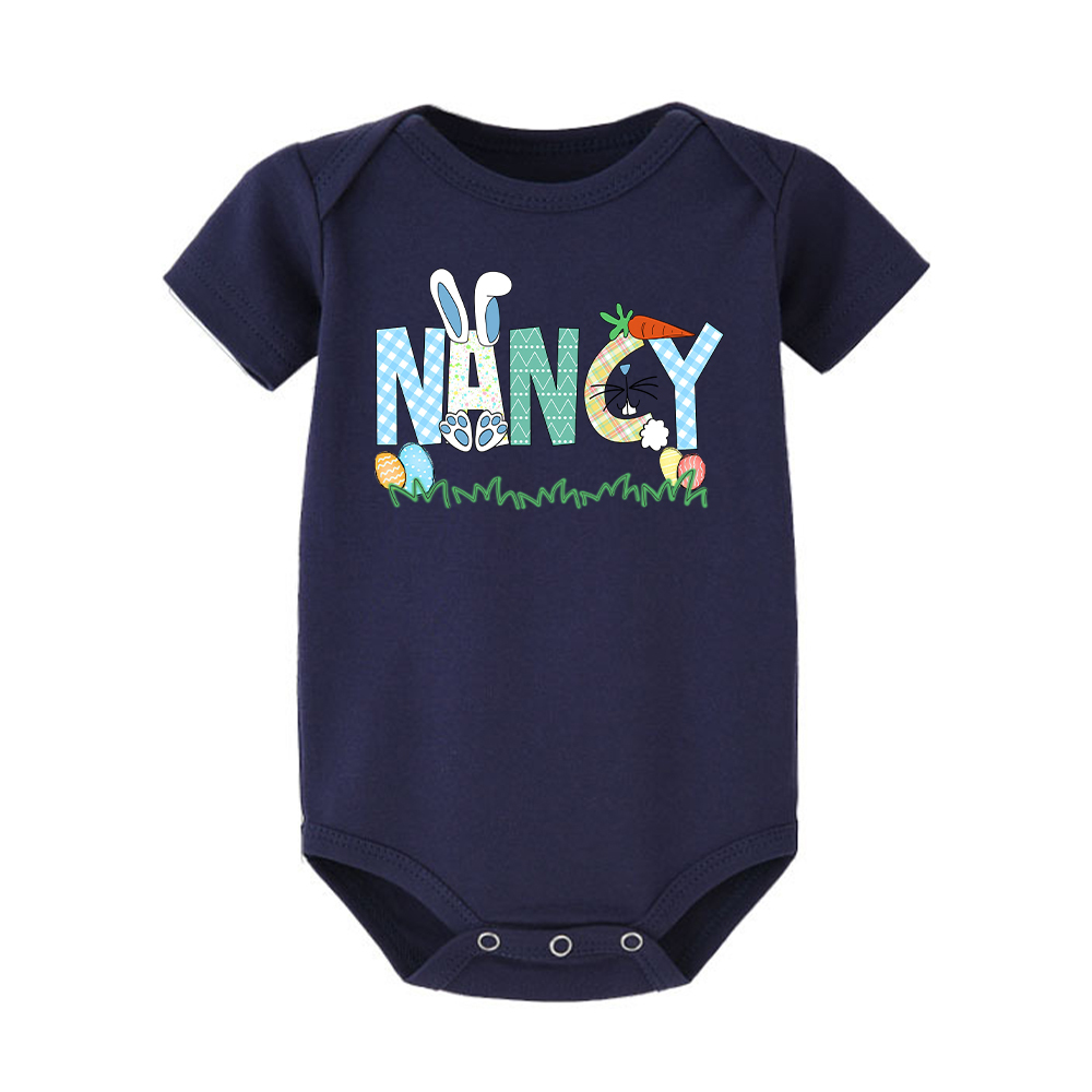 Personalized Baby Cute Easter Bunny Romper | CWEaster51